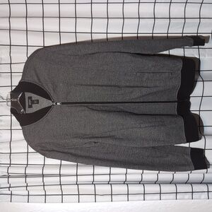 Alfani Mens Gray Zip Jacket L